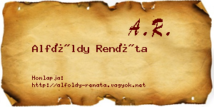 Alföldy Renáta névjegykártya