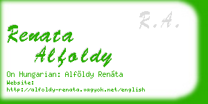 renata alfoldy business card