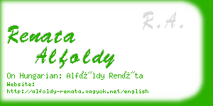 renata alfoldy business card